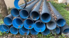 DPE双壁波纹管，外黑内蓝，几乎全新